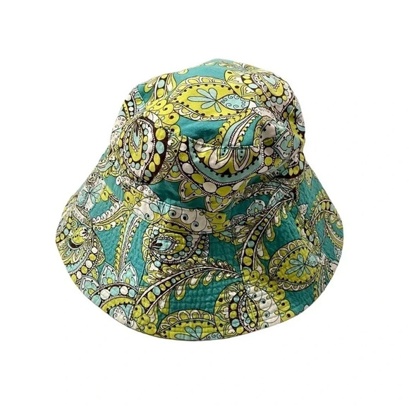 Vera Bradley Accessories - Vera Bradley Reversible Retired Paisley Peacock Bucket Sun Hat